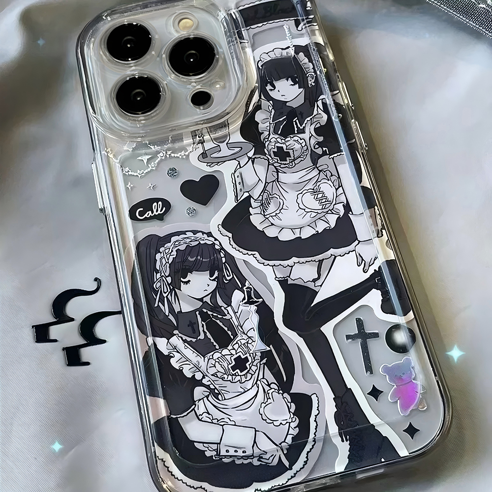 Phone Cases Burga - Harajuku Lolita Anime Maid Phone Case