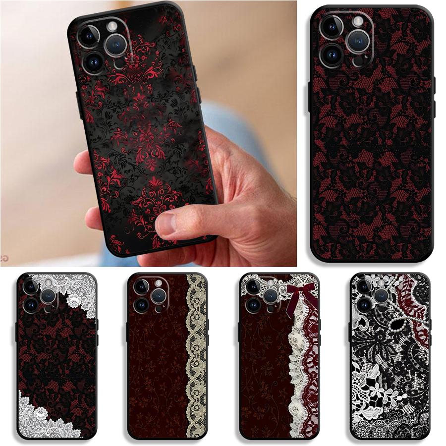 Phone Cases Mous - Black And Red Sexy Lace Phone