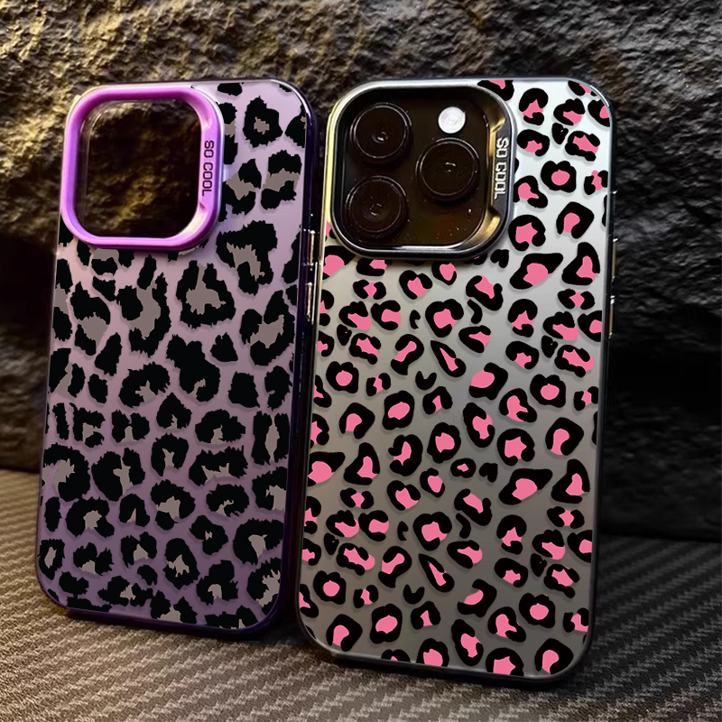 Phone Cases Leopard Print - Fashion Aesthetic Leopard Print Plating PC