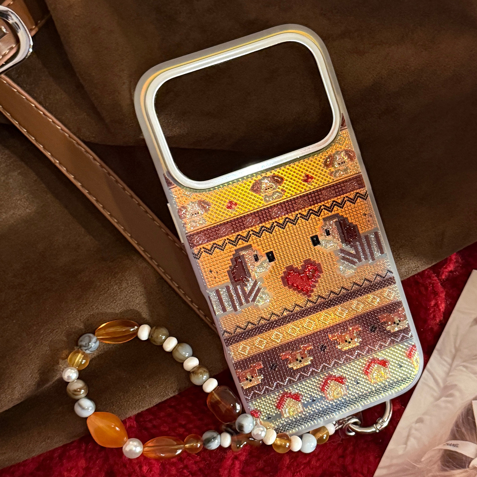 Glitter Shockproof Case - Korean Cartoon Puppy Pattern Glitter Plating