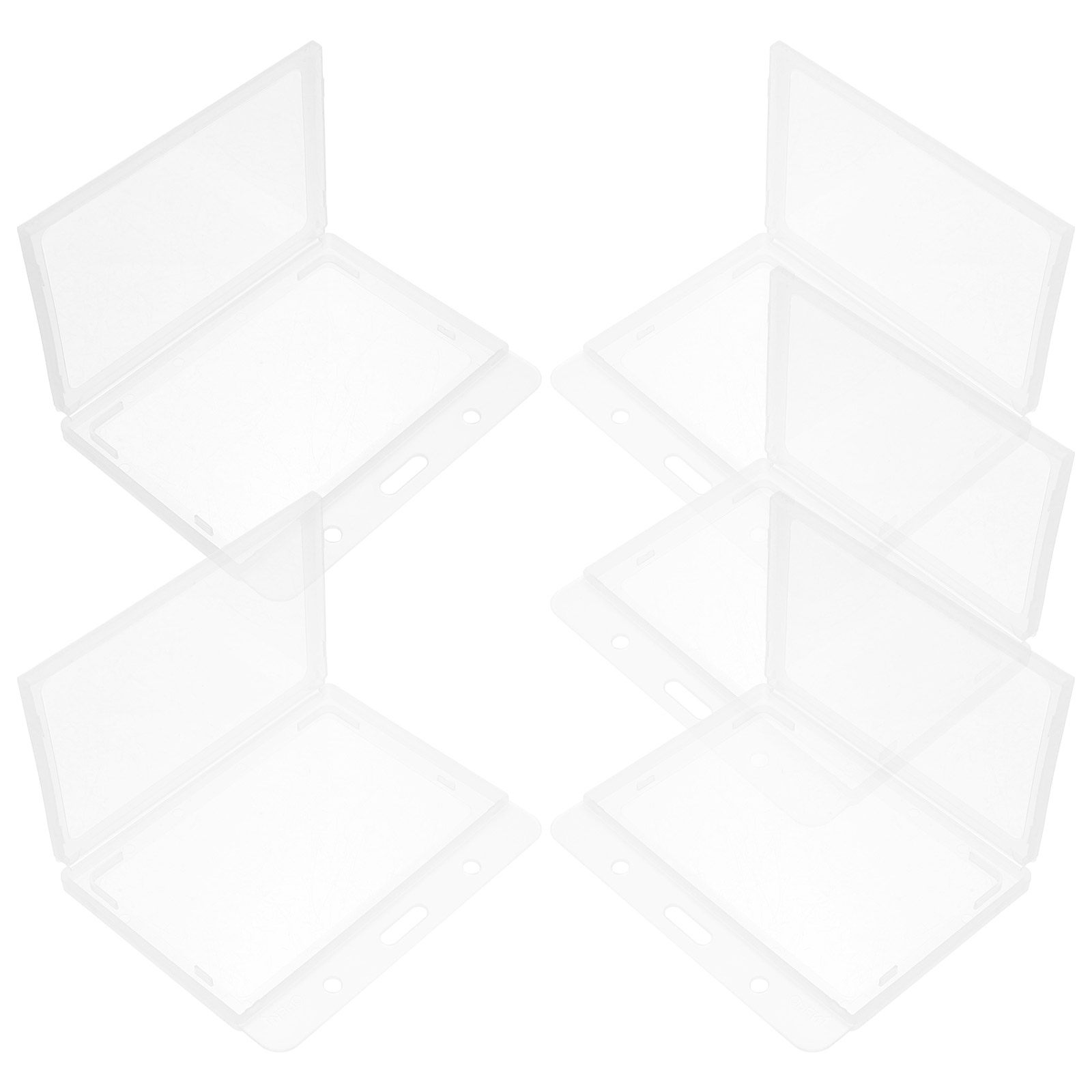 Card Holder Slim Case - 5Pcs Id Holder Premium Hard Plastic