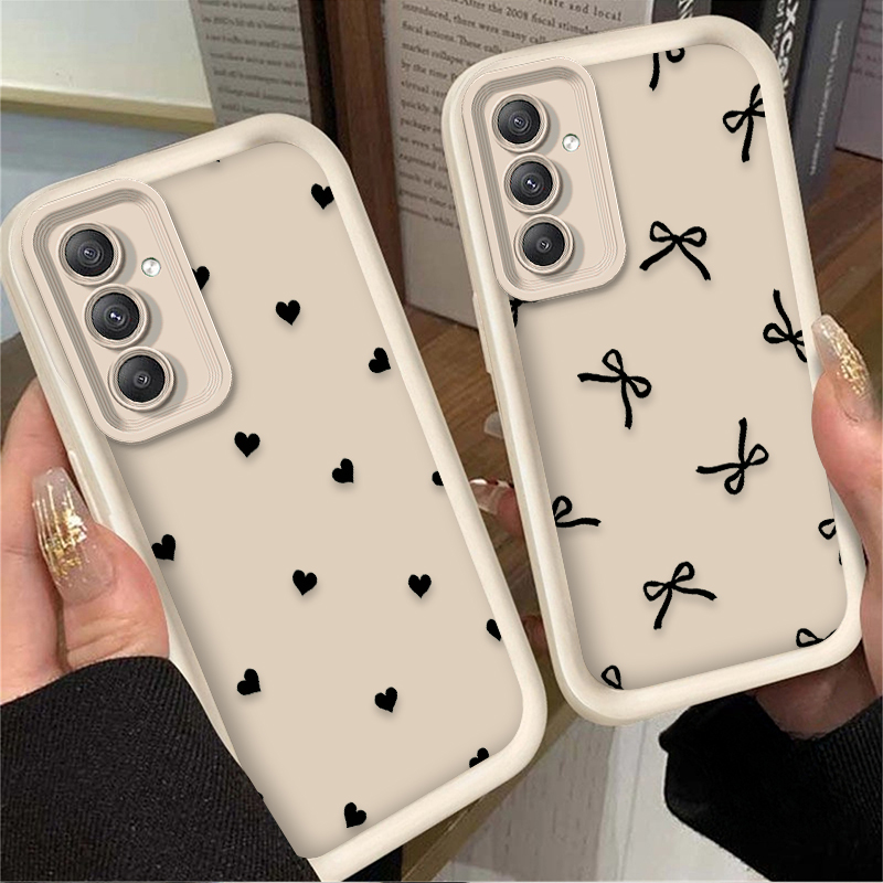 Black Love Heart Bowknot Case  - Phone Cases For Samsung ulasan dan harga