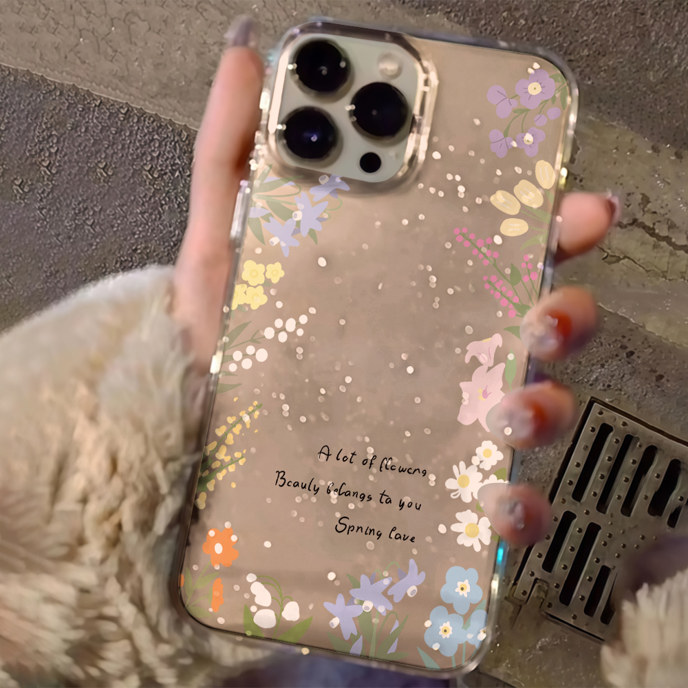 Creative Flower Border Clear G - Glitter Shockproof Case ulasan dan harga