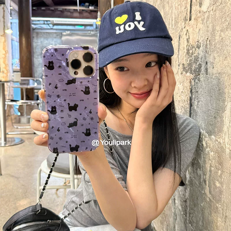 Ins Cute Girl Flower Purple Fu - Phone Cases Girls ulasan dan harga