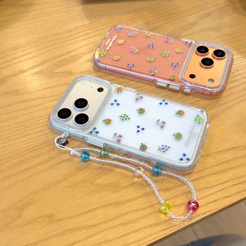 Summer Colorful Fruit Clear Gl - Glitter Shockproof Case ulasan dan harga