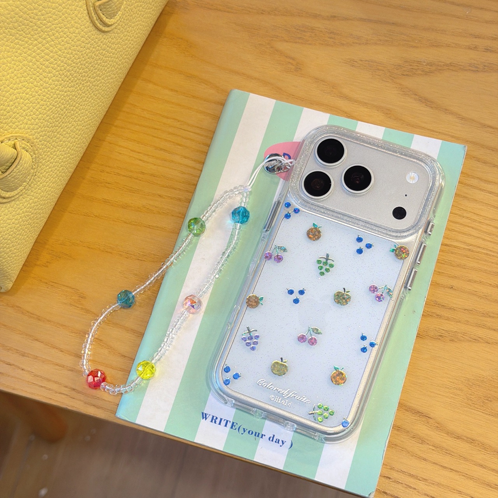 Summer Colorful Fruit Clear Gl - Glitter Shockproof Case ulasan dan harga