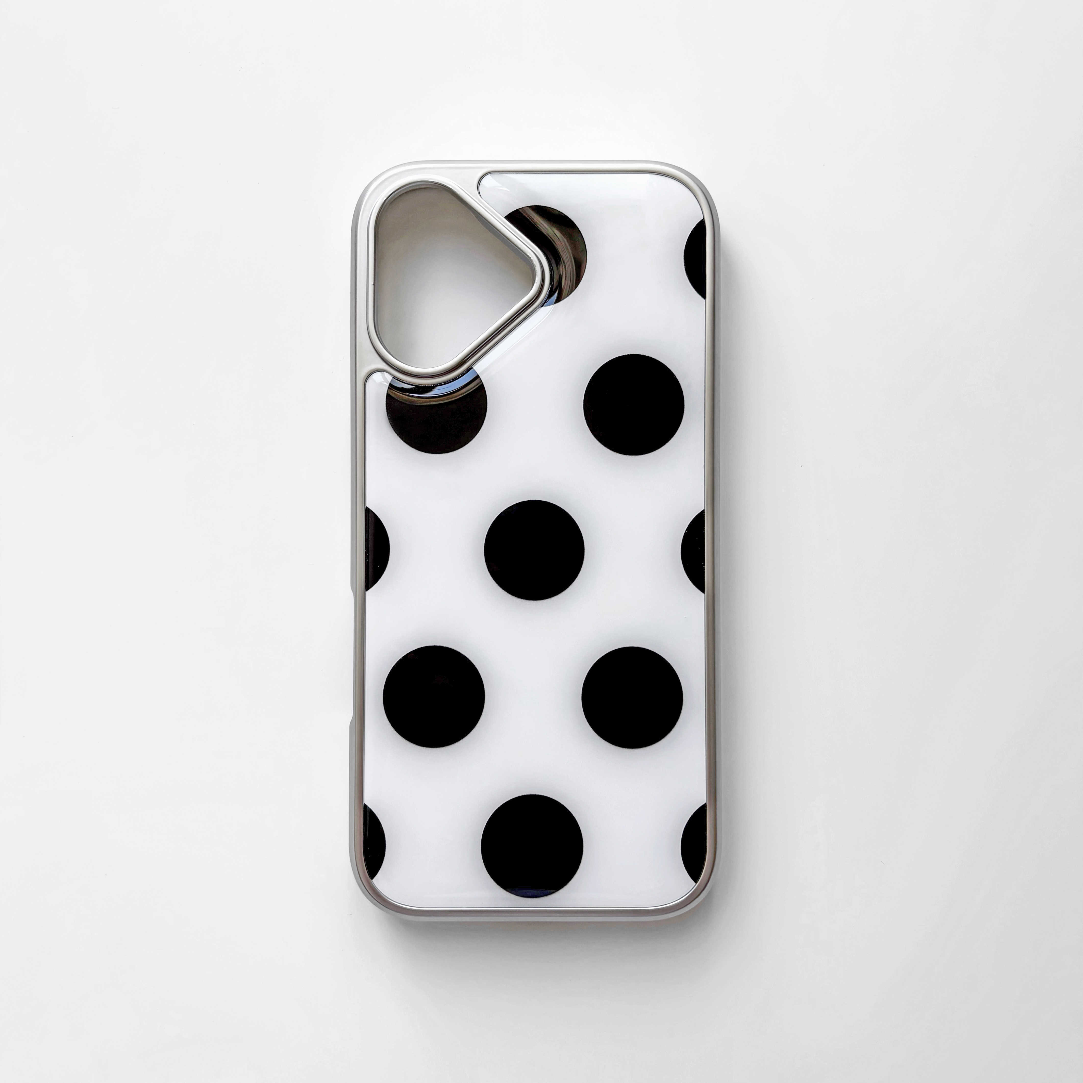 Luxury Black White Polka Dots  - Phone Cases That Charge Your Phone ulasan dan harga
