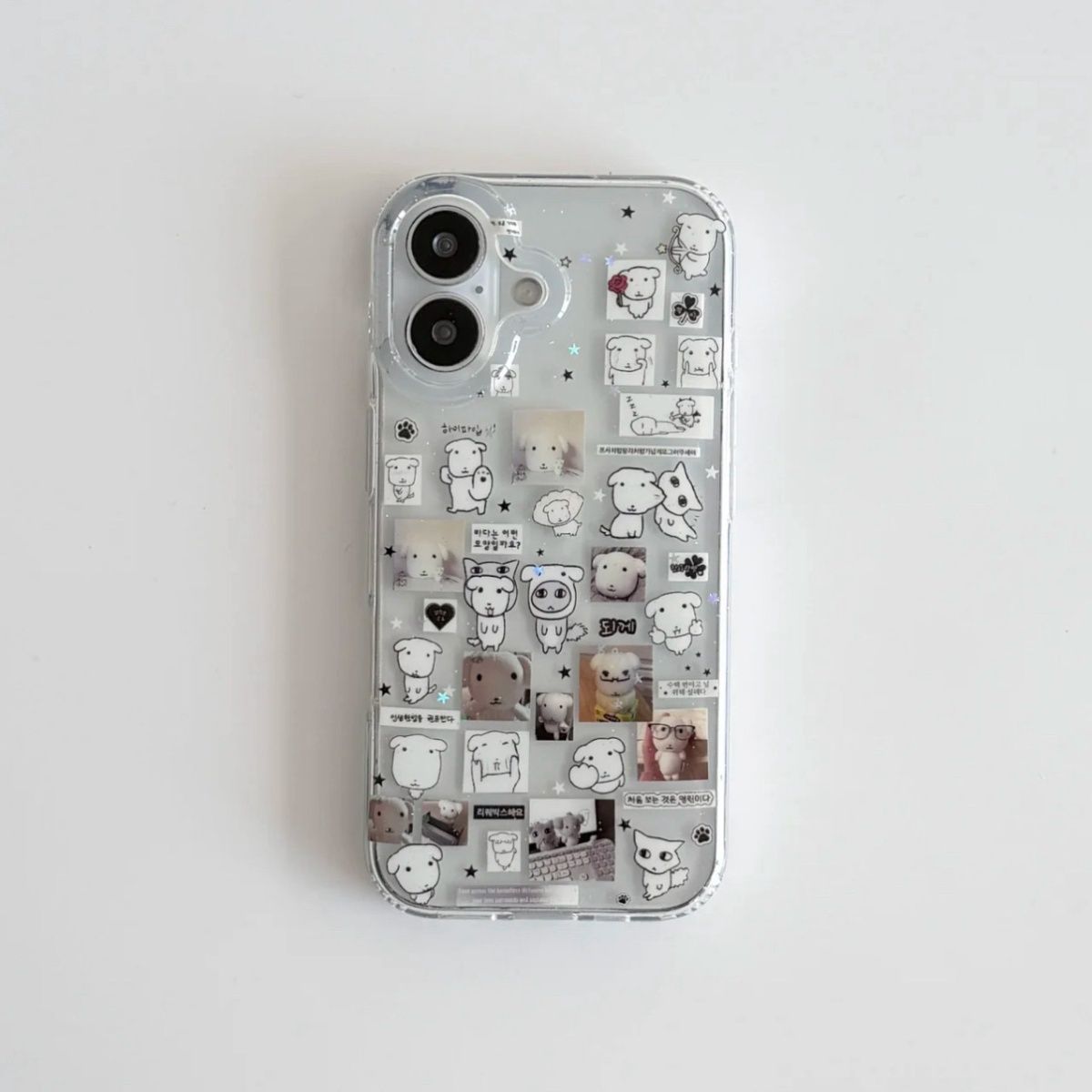 Kawaii Puppy illustration Glit - Glitter Shockproof Case ulasan dan harga