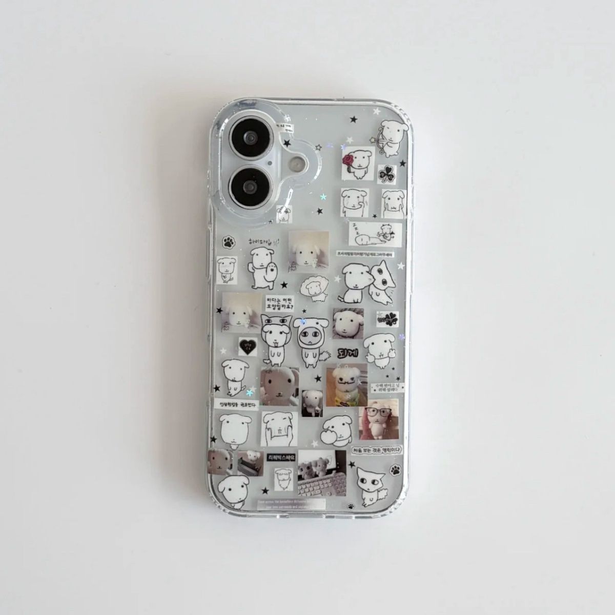 Kawaii Puppy illustration Glit - Glitter Shockproof Case ulasan dan harga