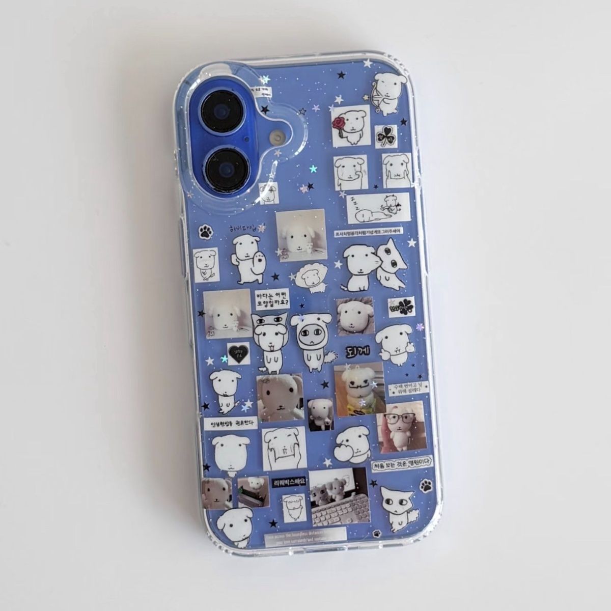 Kawaii Puppy illustration Glit - Glitter Shockproof Case ulasan dan harga
