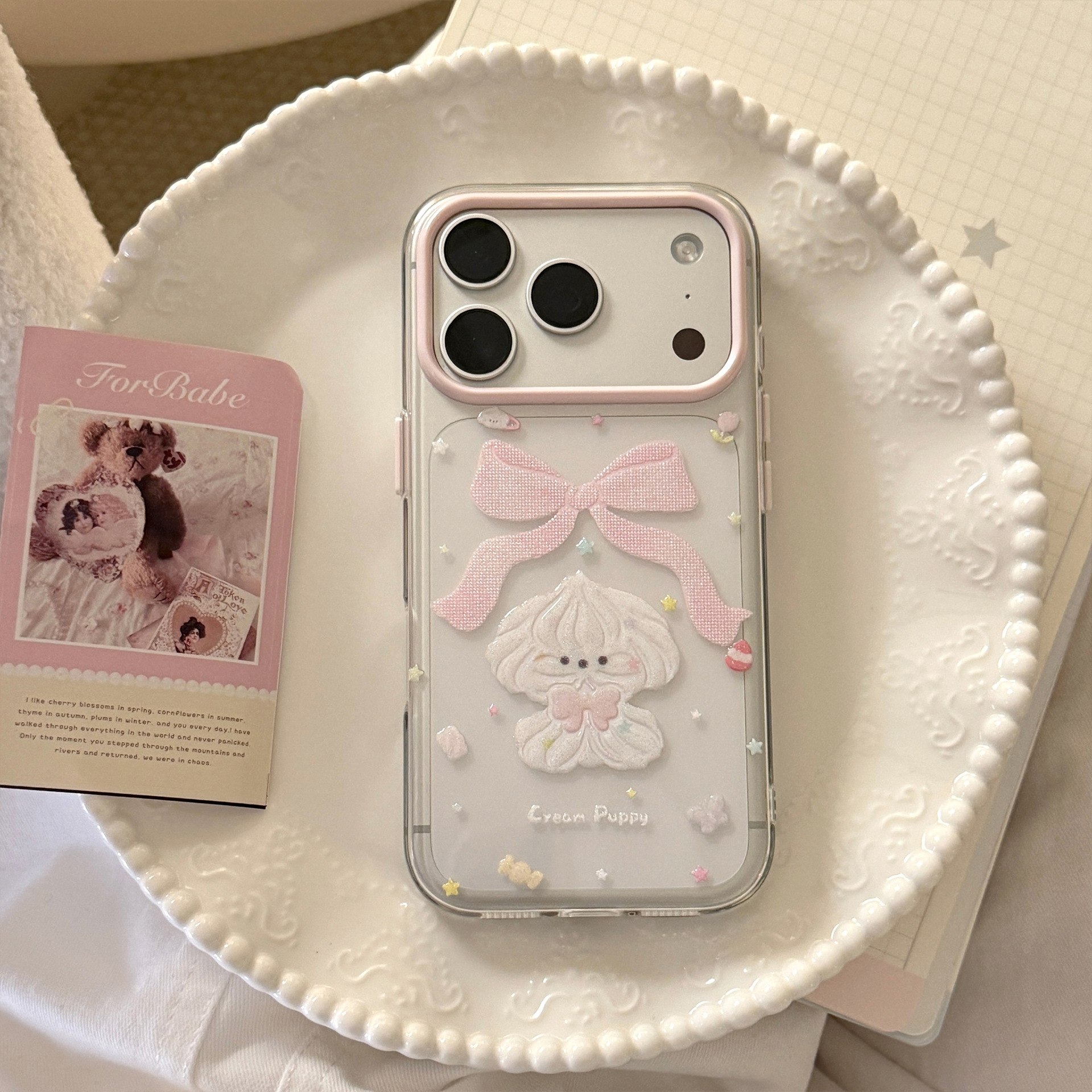 Korean Glitter Cartoon Cream P - Glitter Shockproof Case ulasan dan harga