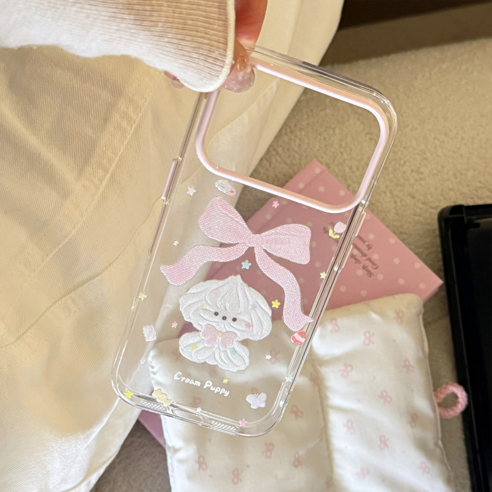 Korean Glitter Cartoon Cream P - Glitter Shockproof Case ulasan dan harga