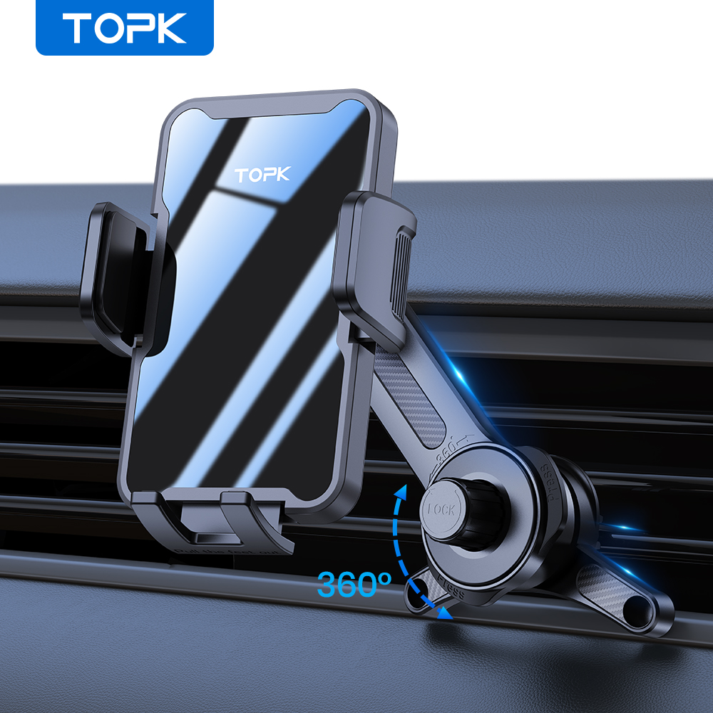 TOPK Car Phone Holder Air Vent - Phone Cases Heavy Duty ulasan dan harga
