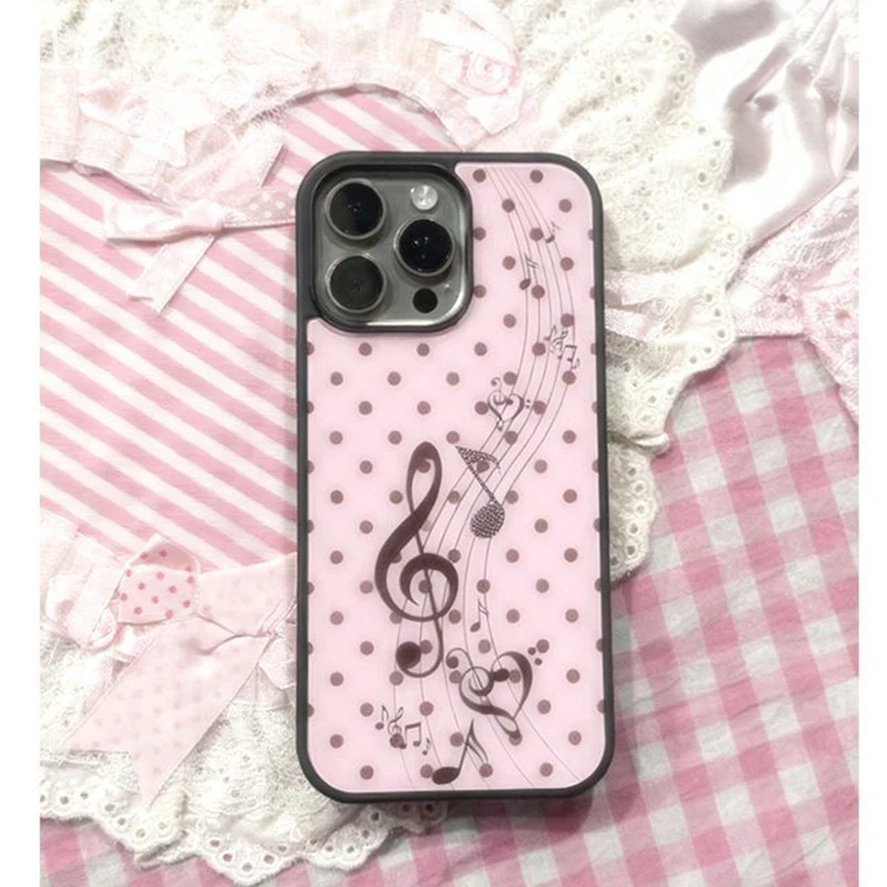 Korean ins Pink Brown Polka Do - Phone Cases Girls ulasan dan harga