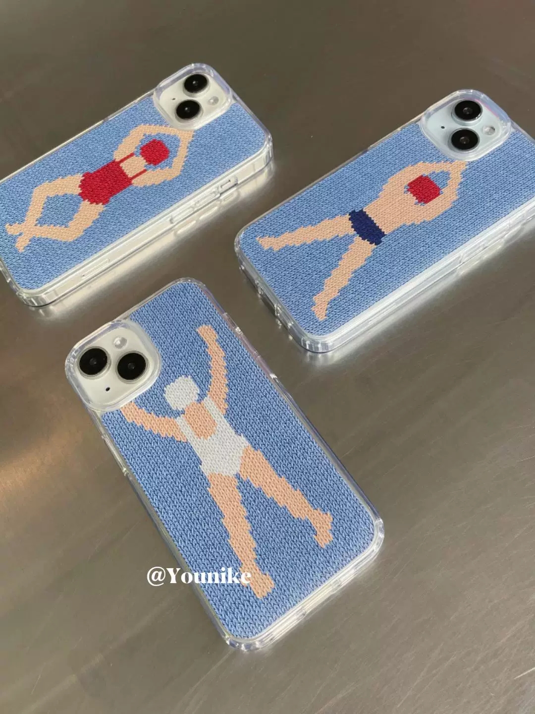 Knitted Printing Swimsuit Peop - Phone Cases Mous ulasan dan harga