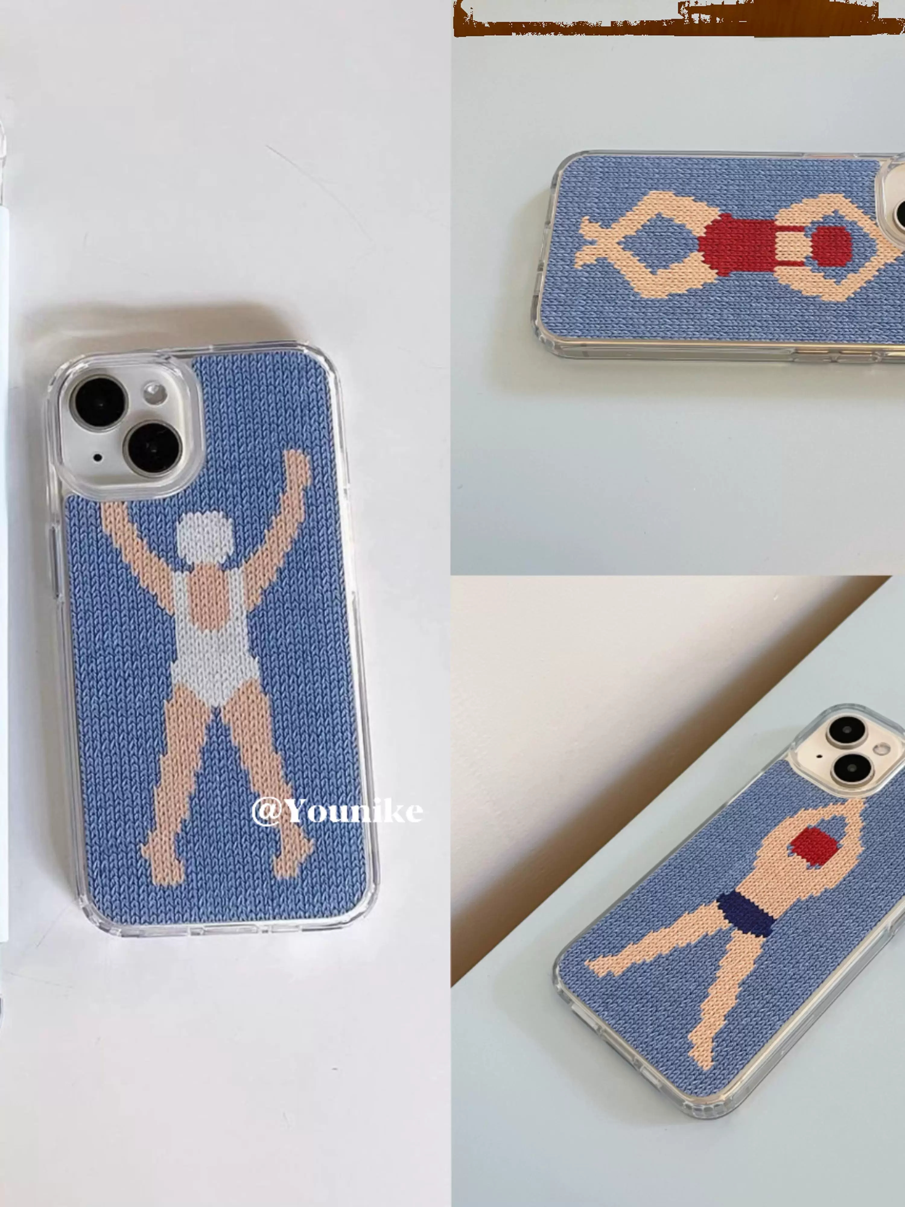Knitted Printing Swimsuit Peop - Phone Cases Mous ulasan dan harga