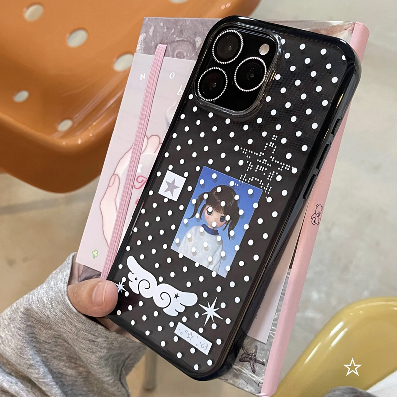 Ins Korean Girl Polka Dots Win - Phone Cases Girls ulasan dan harga