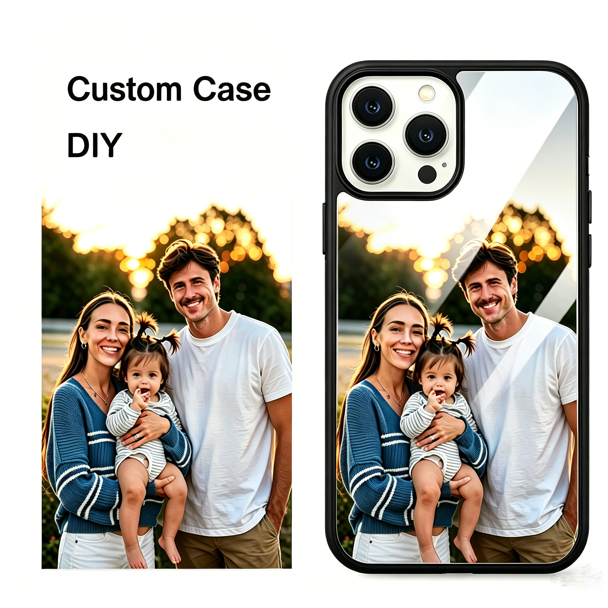 Custom Photo Mirror Glass Case - Phone Cases Diy ulasan dan harga
