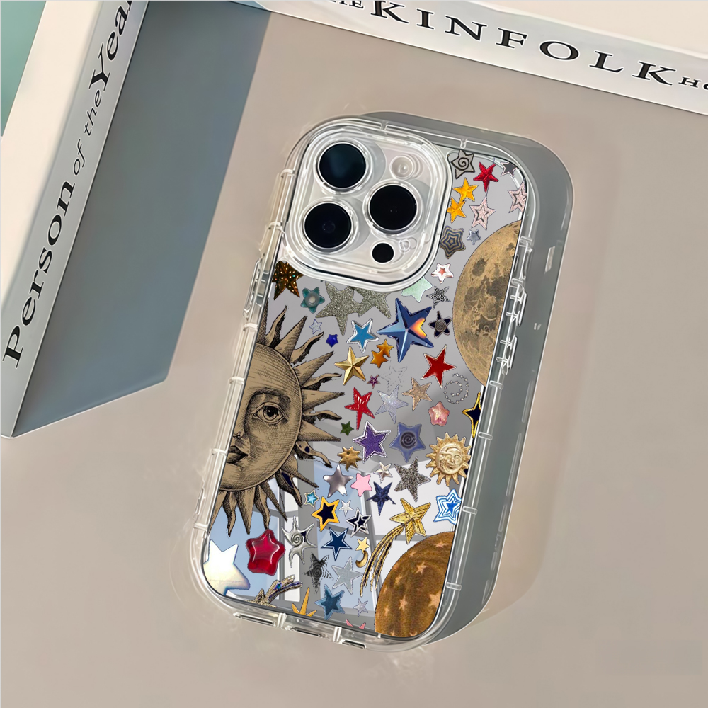 Celestial Gold Glitter Mirror  - Phone Cases Mous ulasan dan harga
