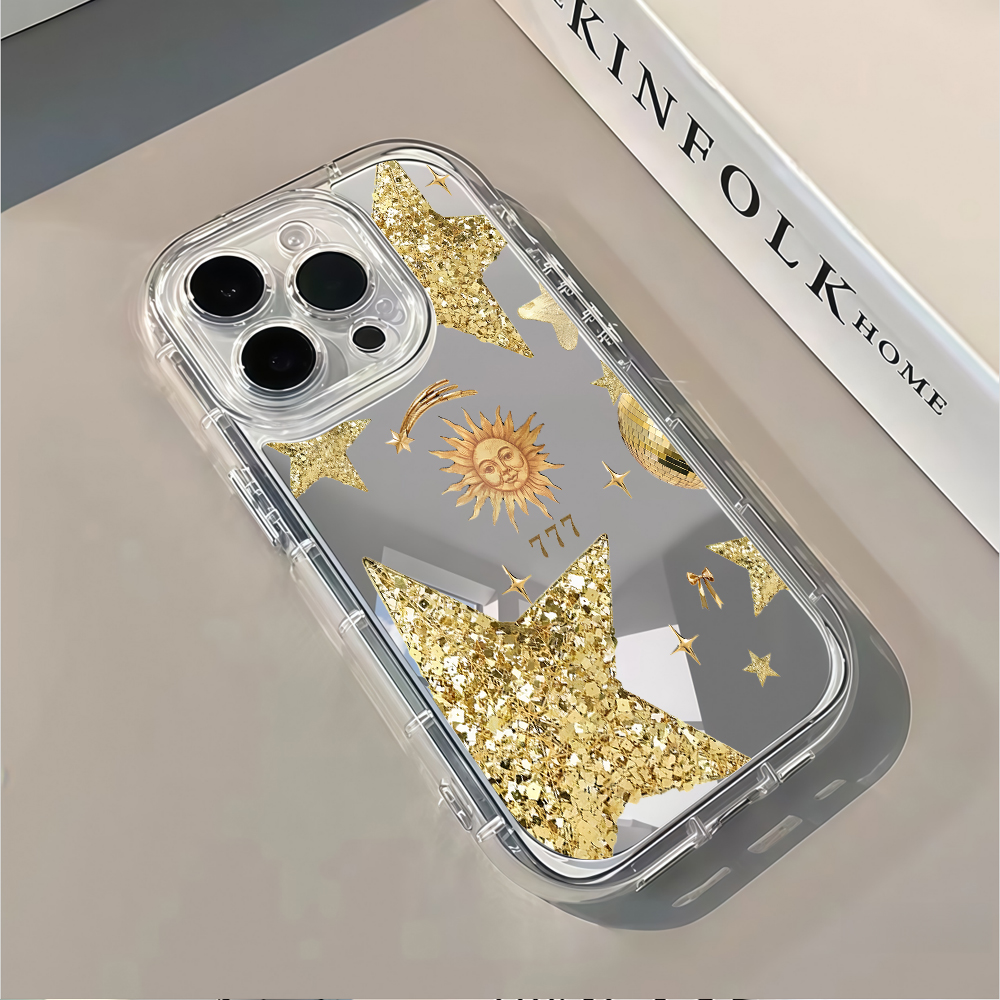 Celestial Gold Glitter Mirror  - Phone Cases Mous ulasan dan harga