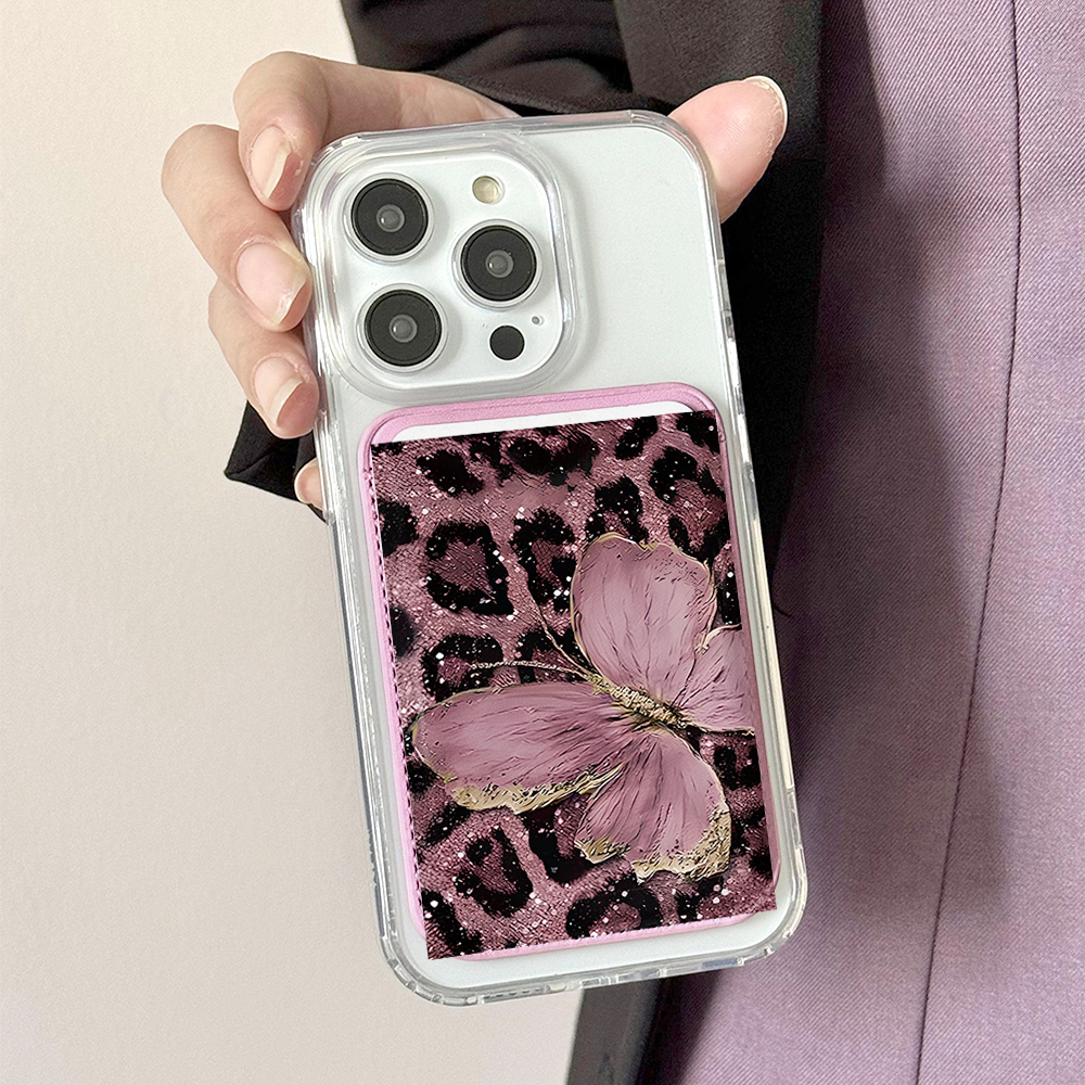 Leopard Print Bow Phone Card B - Card Holder Slim Case ulasan dan harga