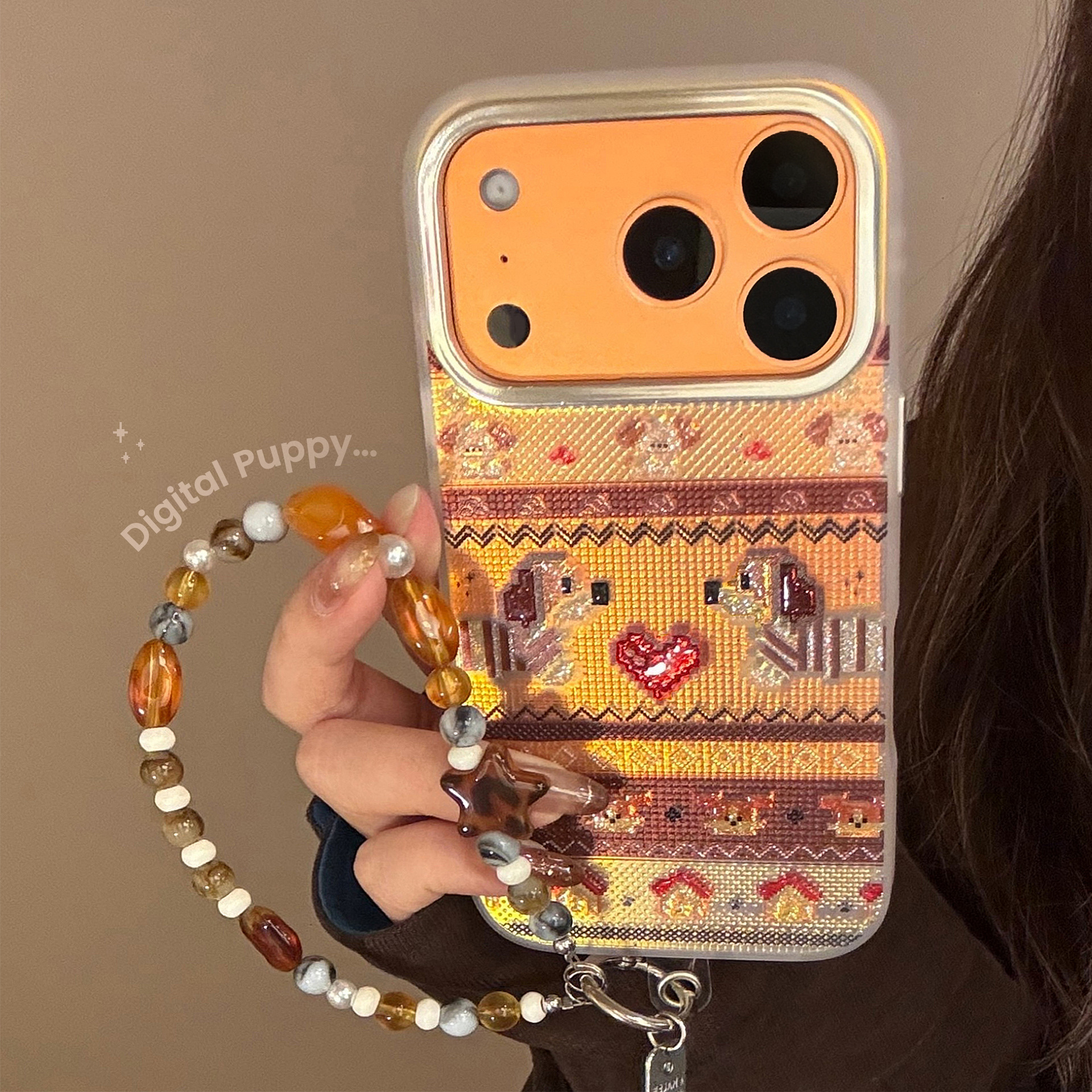 Korean Cartoon Puppy Pattern G - Glitter Shockproof Case ulasan dan harga
