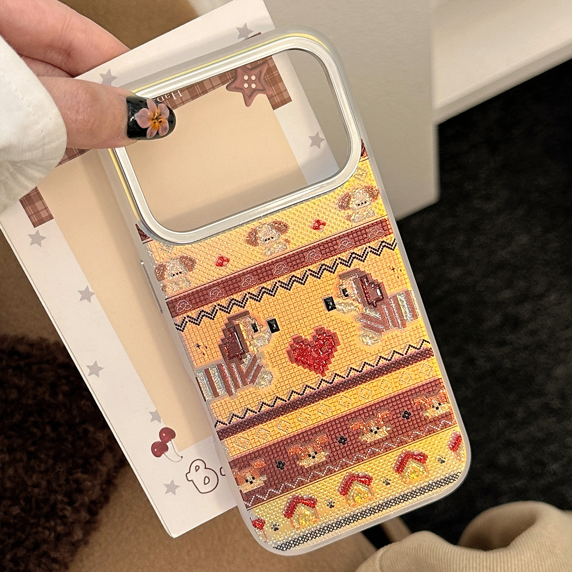 Korean Cartoon Puppy Pattern G - Glitter Shockproof Case ulasan dan harga