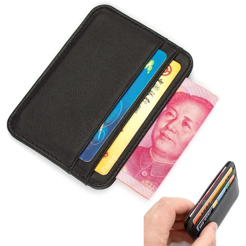 Genuine Leather Visit Card Hol - Card Holder Slim Case ulasan dan harga