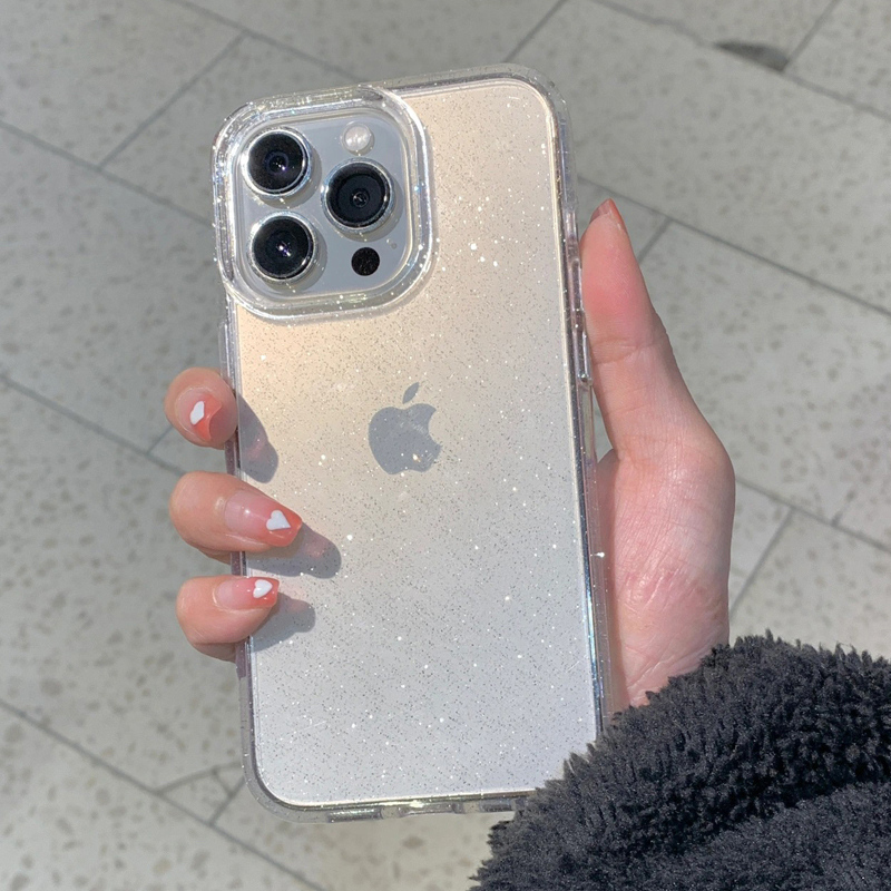 Transparent Simple Glitter Pho - Glitter Shockproof Case ulasan dan harga