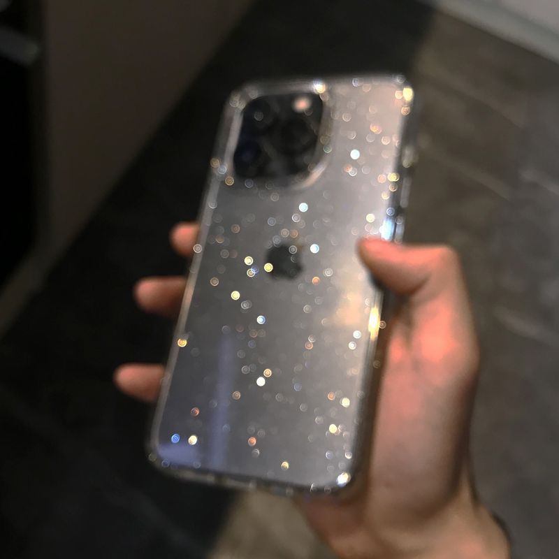 Transparent Simple Glitter Pho - Glitter Shockproof Case ulasan dan harga
