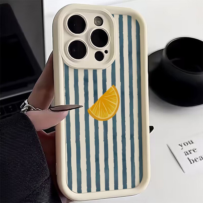 Striped Lemon Slice Pattern Ph - Phone Cases Mous ulasan dan harga