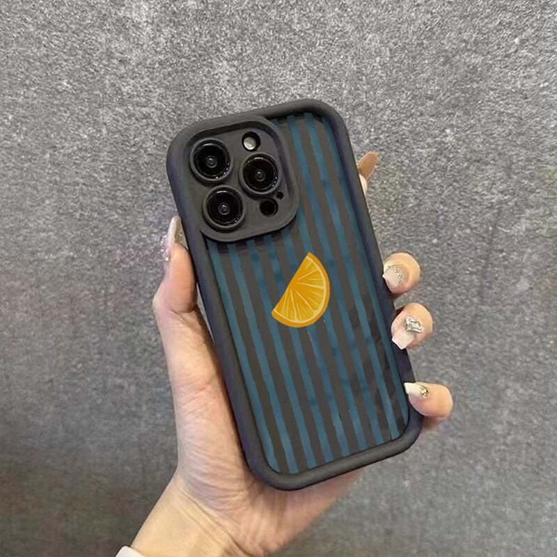 Striped Lemon Slice Pattern Ph - Phone Cases Mous ulasan dan harga