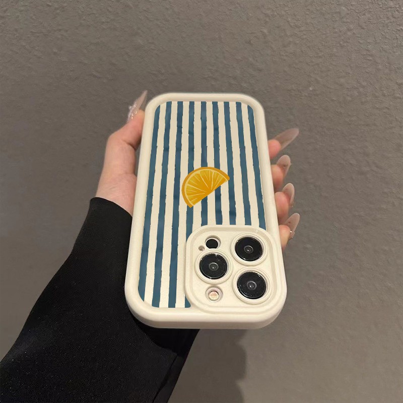 Striped Lemon Slice Pattern Ph - Phone Cases Mous ulasan dan harga