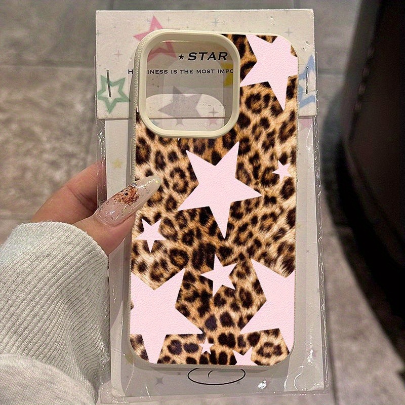 Pink Star Leopard Print TPU Pa - Phone Cases Leopard Print ulasan dan harga