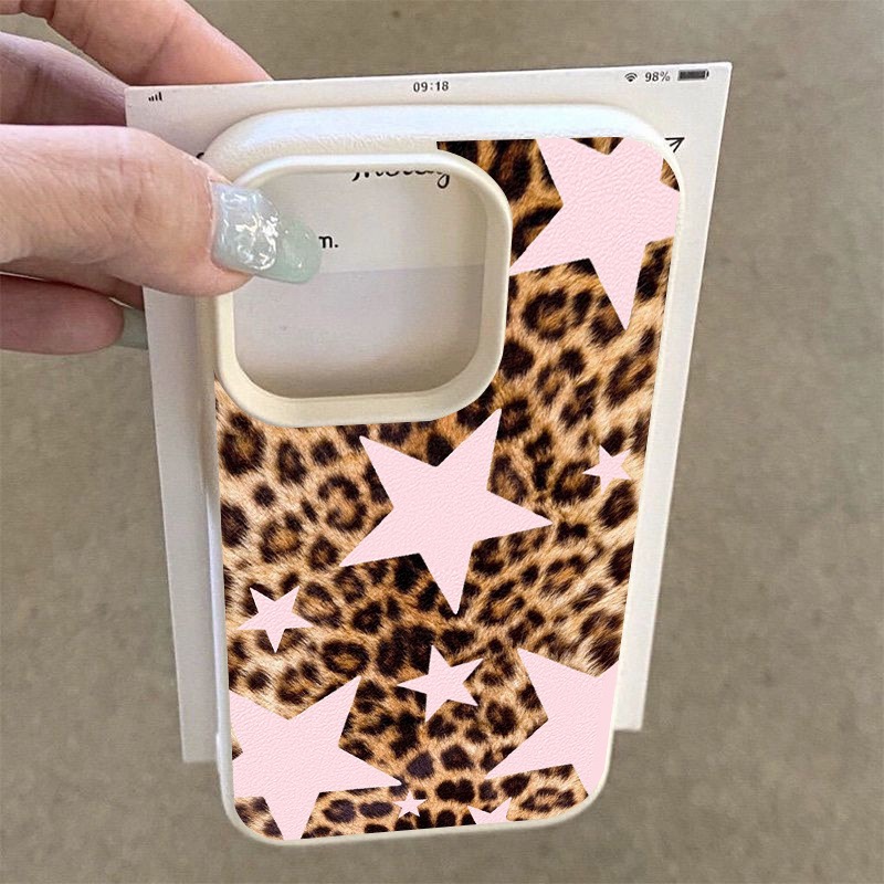 Pink Star Leopard Print TPU Pa - Phone Cases Leopard Print ulasan dan harga