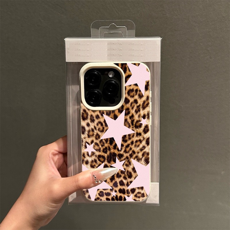 Pink Star Leopard Print TPU Pa - Phone Cases Leopard Print ulasan dan harga
