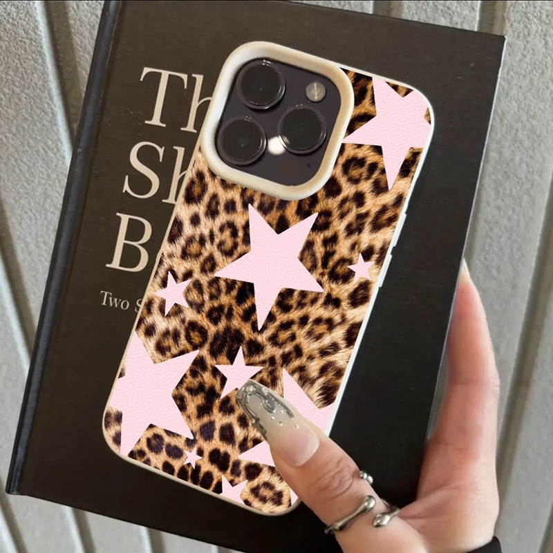 Pink Star Leopard Print TPU Pa - Phone Cases Leopard Print ulasan dan harga