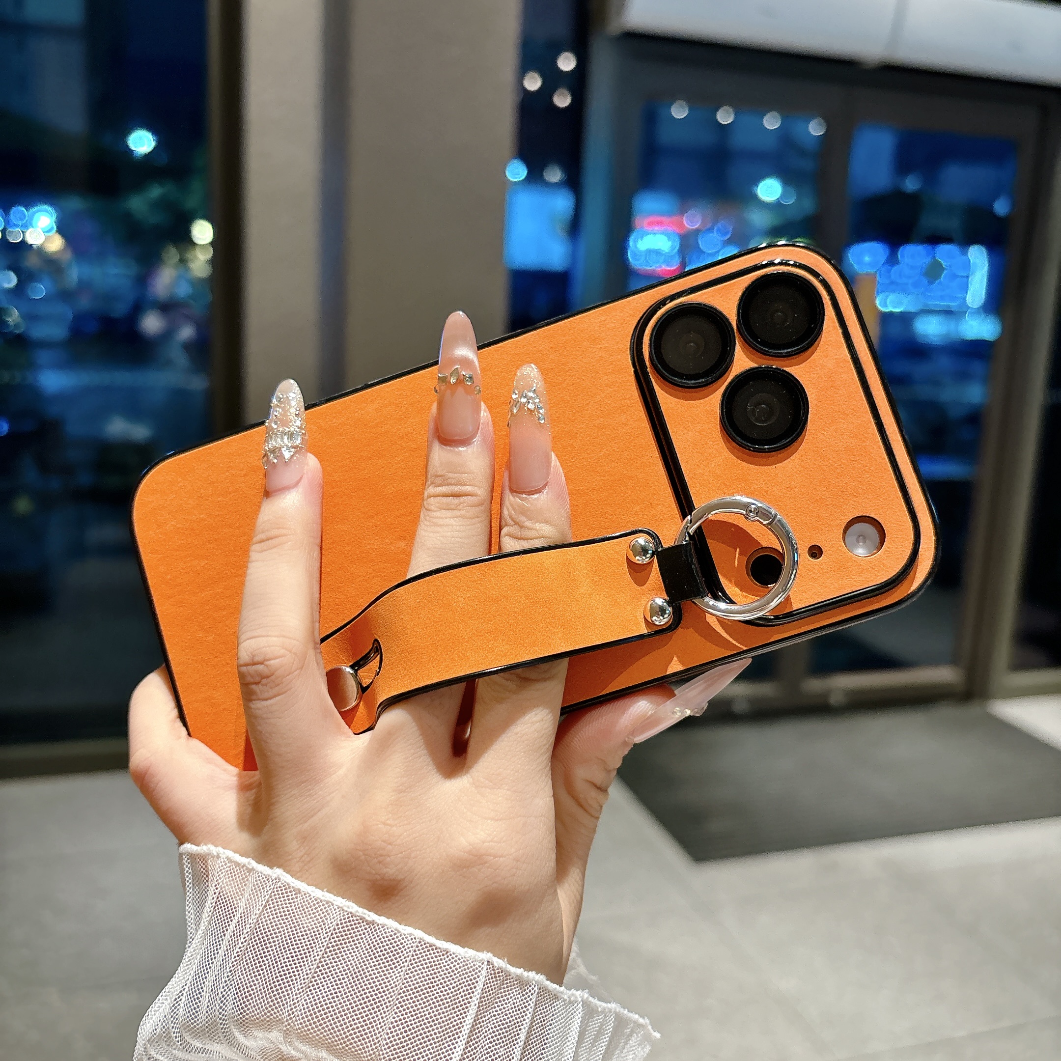 Suede Leather Wrist Strap Hold - Phone Cases Holder ulasan dan harga
