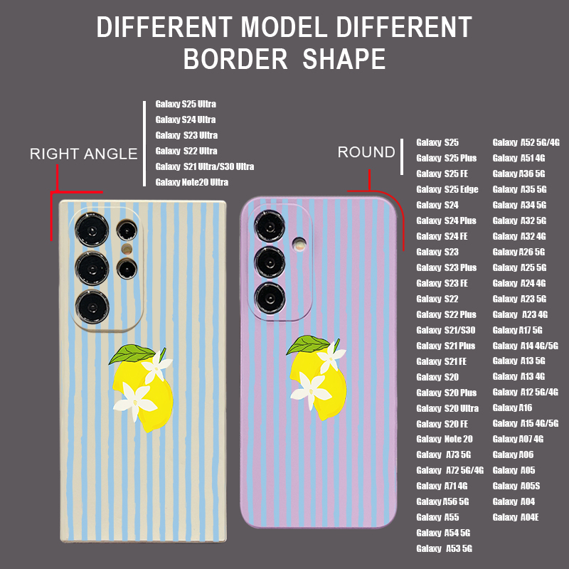 Stripe Lemon Print TPU Phone C - Phone Cases Galaxy S26 ulasan dan harga