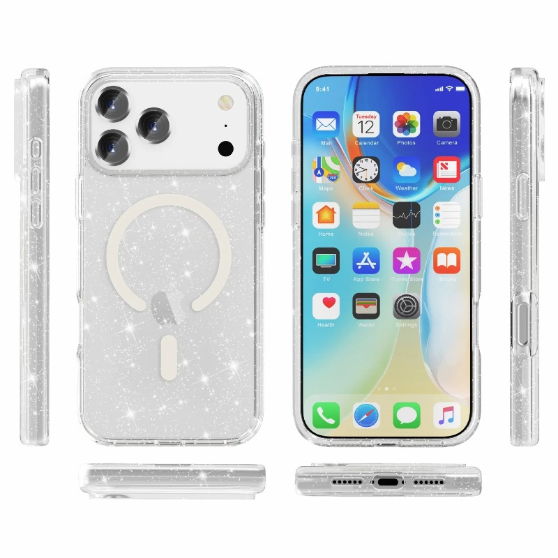 Bling Glitter Clear Magnetic P - Glitter Shockproof Case ulasan dan harga