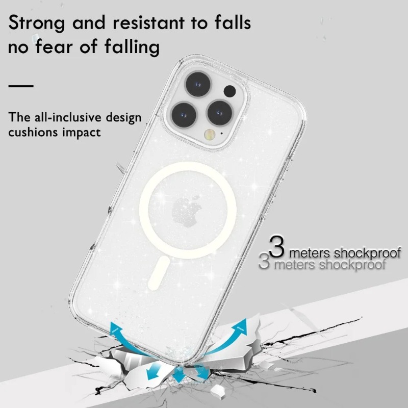 Bling Glitter Clear Magnetic P - Glitter Shockproof Case ulasan dan harga