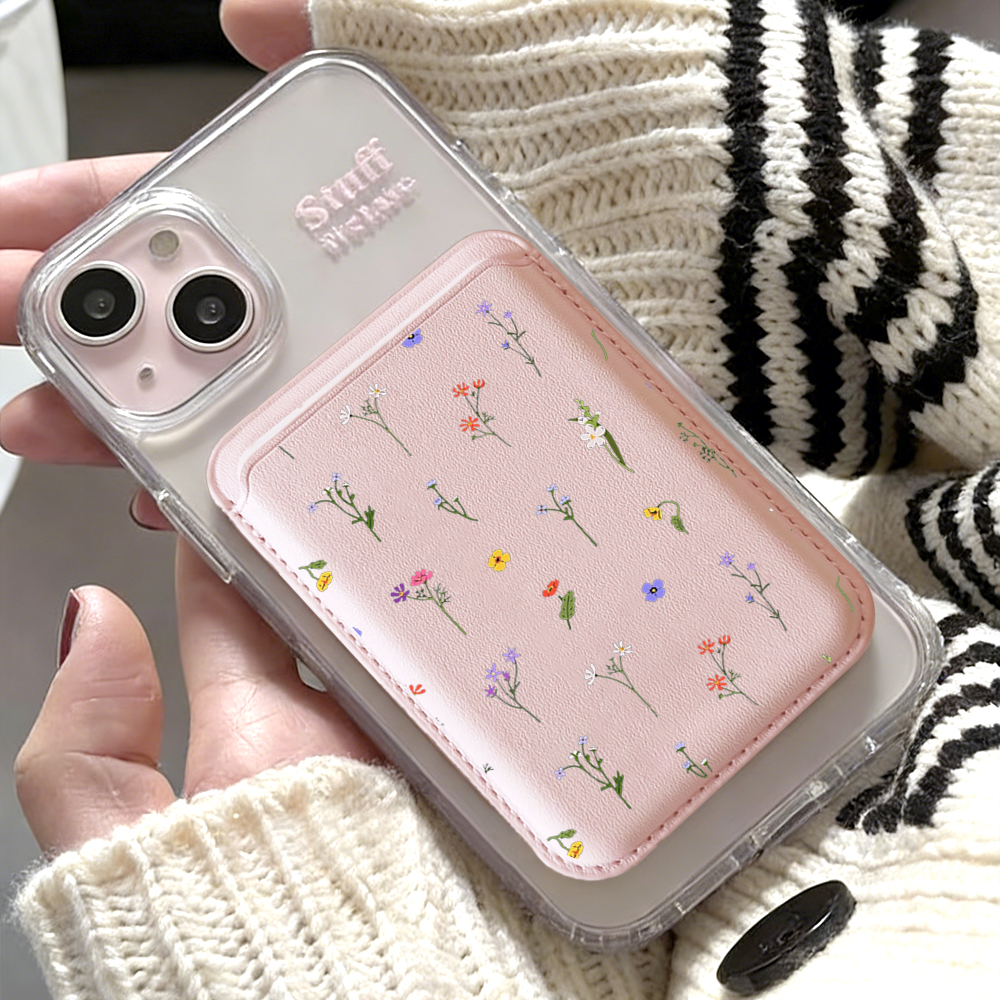 Leather Card Wallet Cover Magn - Card Holder Slim Case ulasan dan harga