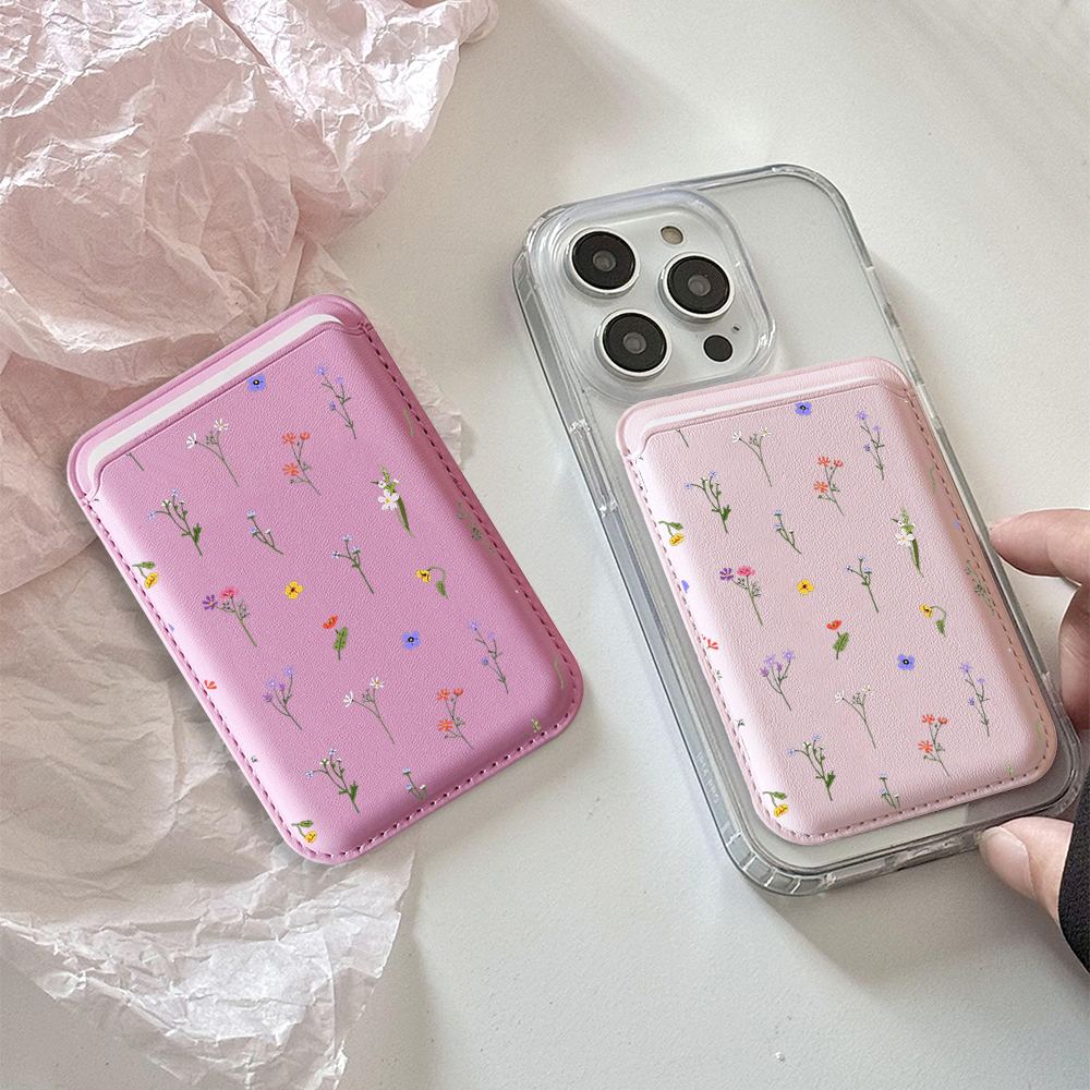 Leather Card Wallet Cover Magn - Card Holder Slim Case ulasan dan harga