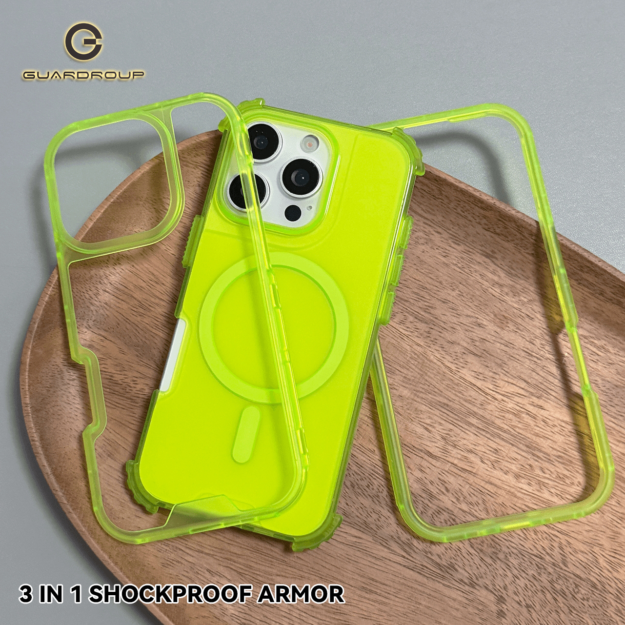 Magnetic 3 in 1 Neon Color Hea - Phone Cases Heavy Duty ulasan dan harga