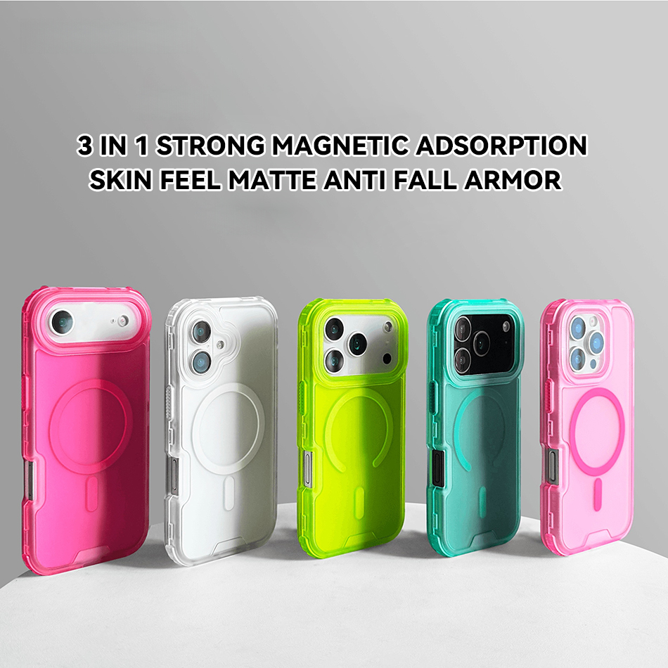 Magnetic 3 in 1 Neon Color Hea - Phone Cases Heavy Duty ulasan dan harga