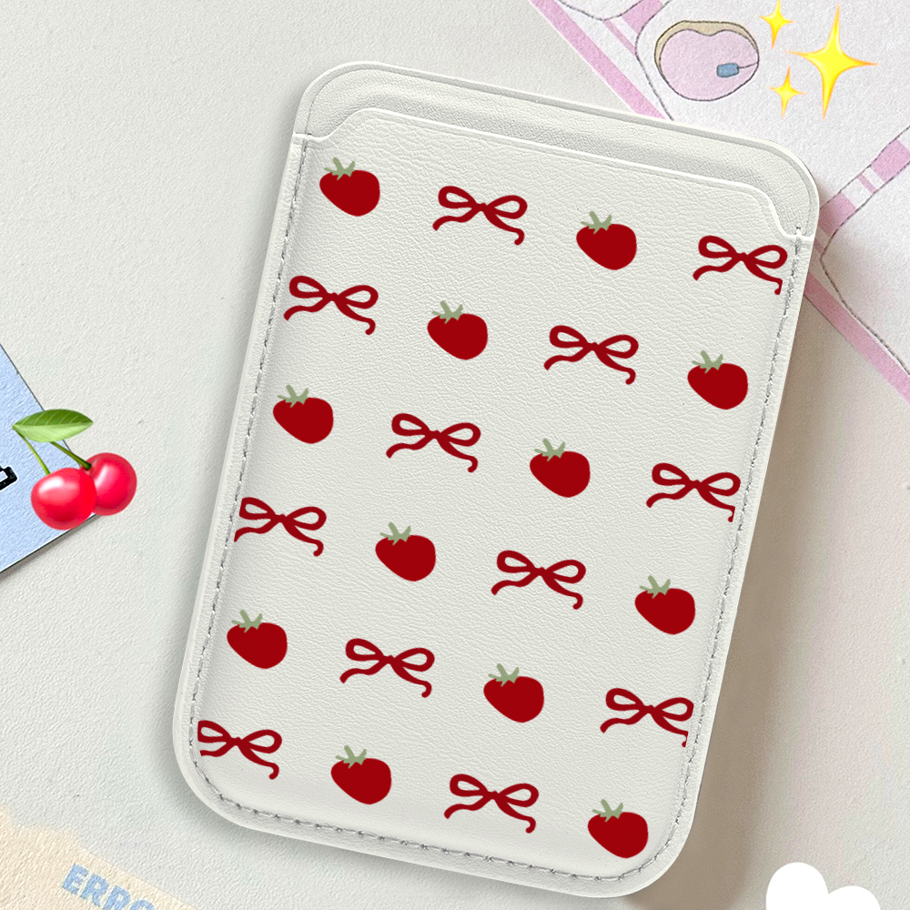 Strawberry And Bow Phone Card  - Card Holder Slim Case ulasan dan harga