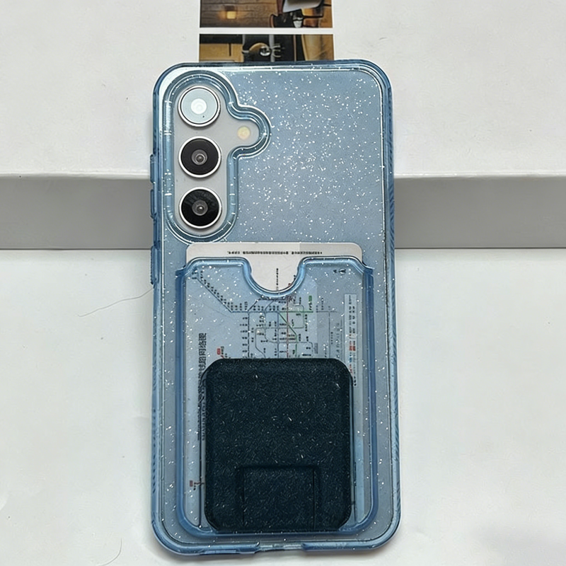Glitter Transparent Card Walle - Glitter Shockproof Case ulasan dan harga